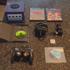 Nintendo GameCube Purple DOL-001(USA) NTSC-U/C Memory Card Slot Bundle