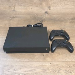 Microsoft Xbox One X 1TB Console Gaming System 1787 Black w/ 2 Controllers