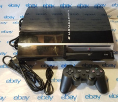 Sony PlayStation 3 40GB Console Black CECHG01 with Controller TESTED