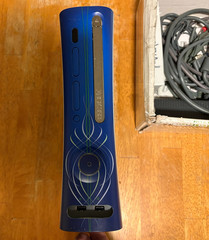 Xbox 360 Console Bundle 60GB Box Blue Faceplate Intercooler Cords Tested Works