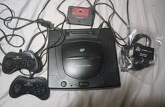 Sega Saturn MK-80000A Black Console with Cables Tested and Working
