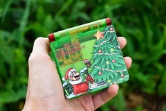 Backlit IPS LCD GBAsp Mod Nintendo Gameboy Advance SP Mario Christmas