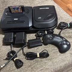 Sega CD Video Game System Console with 1 Controllers and Cords and game