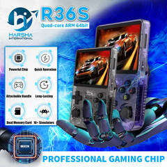 R36S Retro Handheld Video Game Console 64GB 15000+ Games 3.5 Inch IPS Screen US