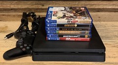 Sony PlayStation 4 Slim 1TB Console Bundle OEM Controller Games Bundle!!