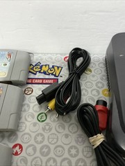 Nintendo 64 N64 Console Bundle Tested Working 2 OEM Controllers – 10 Games!