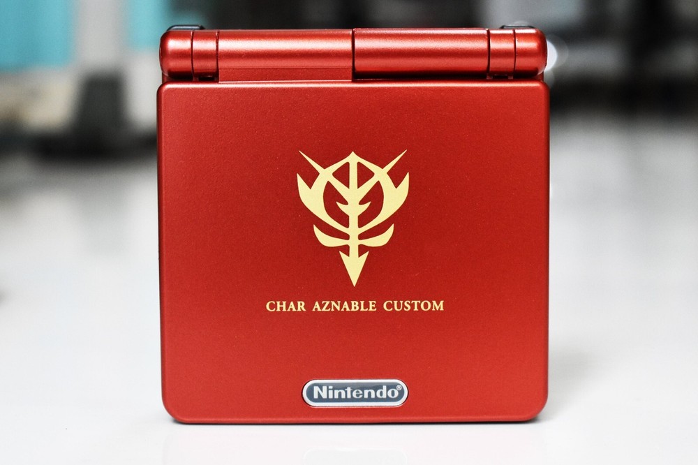 Backlit IPS LCD GBAsp Mod Nintendo Gameboy Advance SP Gundam Edition