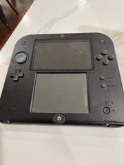 Nintendo 2DS Handheld Console Black/Red 4GB Built-In Mic Headphone Jack