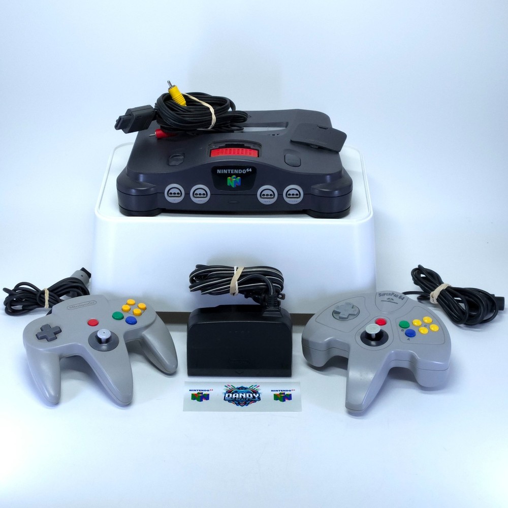 Nintendo 64 N64 Console System W/ Expansion Pak + 2 Controllers + All Cables