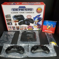 Sega Genesis AtGames Mini Console-Wireless Controller In Box 80 Pre-loaded Games