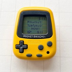Nintendo Pocket Pikachu Yellow MPG-001 Pedometer Tested Working Cleaned Japan