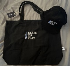 NEW Sony Playstation State of Play Promotional Tote Bag & Hat Alamo Event PS5