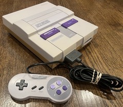 Nintendo SNES SNS-001 Console + Controller + RF cable + Power Cord (Working)
