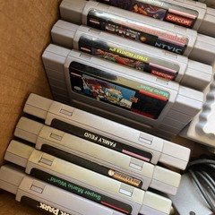 Nintendo SNES Console Bundle with 6 Controllers SNS-001 17 Games Tested Works