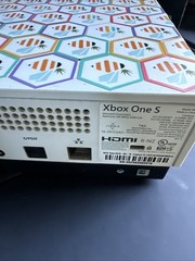Microsoft Xbox One S Console Model 1681 White Tested Working No Controller #R125