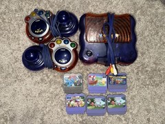 VTech v Smile Console with 2 Controllers and 6 Games Untested