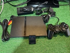 Sony PlayStation 2 Slim Console SCPH-77001 W/ Controller, Cables, 8MB Card, Game