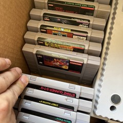 Nintendo SNES Console Bundle with 6 Controllers SNS-001 17 Games Tested Works