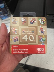 👾Super Mario Bros 40th Anniversary $100 eshop Gift Card Target Steelbook Sealed