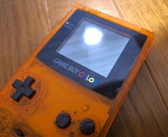 Nintendo Gameboy Color Daiei Hawks Clear Orange Black *GOOD CONDITION*