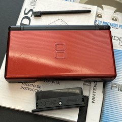 Crimson Red Black Nintendo DS Lite Handheld Console System Complete In Box CIB