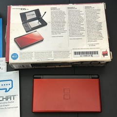 Crimson Red Black Nintendo DS Lite Handheld Console System Complete In Box CIB