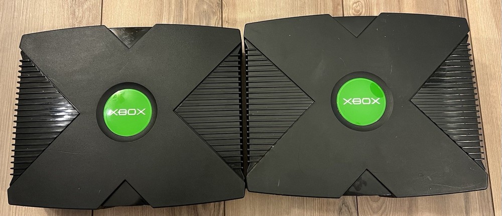 Lot Of 2 Microsoft Original OG XBOX Classic System Consoles Only Parts or Repair