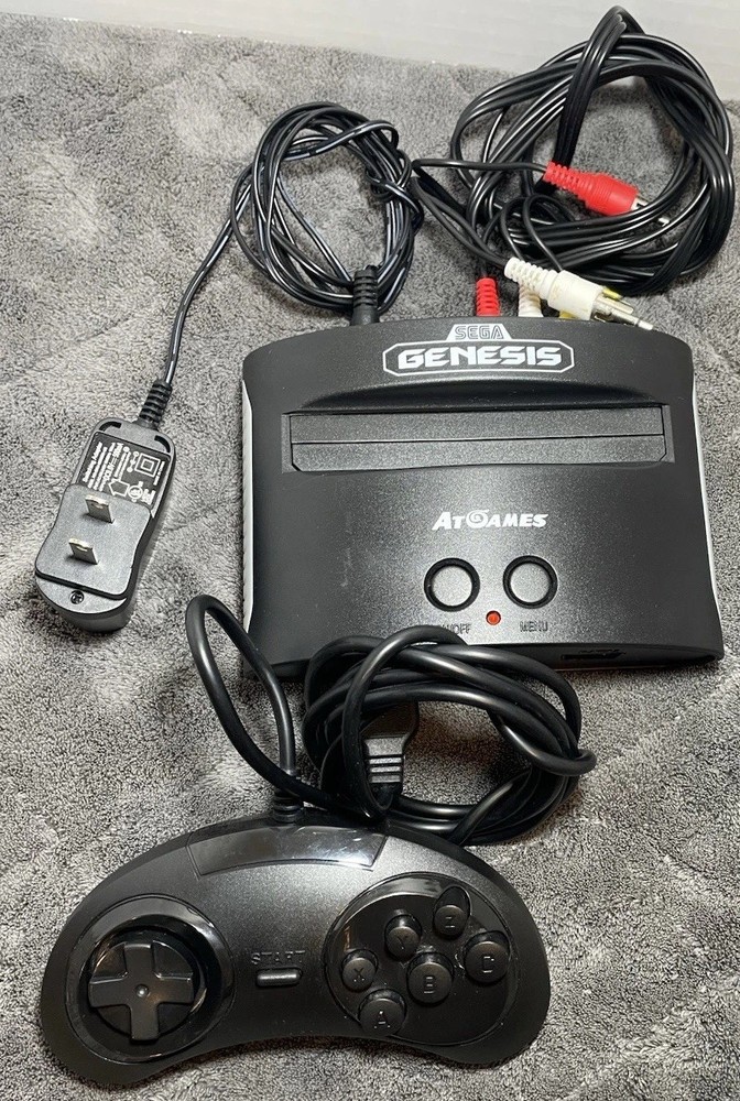 AtGames Sega Genesis Classic Mini Console w/ 80 Built-In Games & Controllers