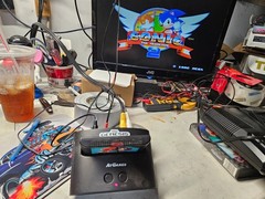 AtGames Sega Genesis Home Console Black Built-In Games Composite RCA NTSC-U/C