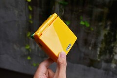 Backlit IPS LCD GBAsp Mod Nintendo Gameboy Advance SP Mirror Solid Yellow