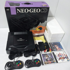 NEO GEO CD Console CD-T01 SNK Japanese console #0204760 with box 3 games Japan