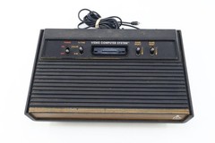 Vtg Atari 2600 Model CX-2600 Woodgrain Console & Joysticks 10 Games