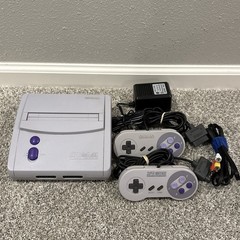 Super Nintendo Entertainment System SNES Jr. Console SNS 101 Tested & Works Auth