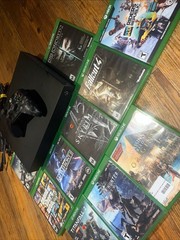 Microsoft Xbox One X 1TB Black Console 1 Controller 10 Games Bundle