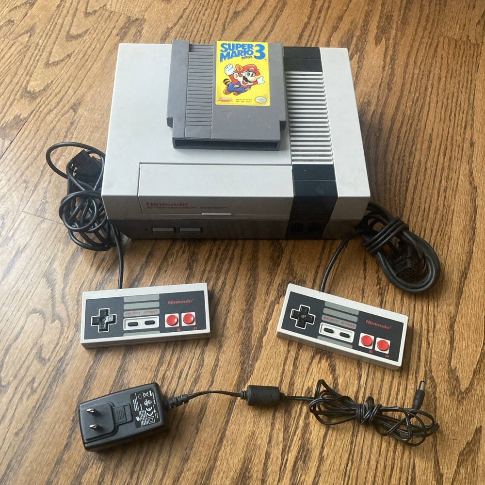 Nintendo NES Console Game Original System Super Mario Bros – No AV Cable-TESTED