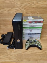 Xbox 360 S Slim 1439 Console Bundle *NO HDD* +16 Sports Games Reformatted *READ*