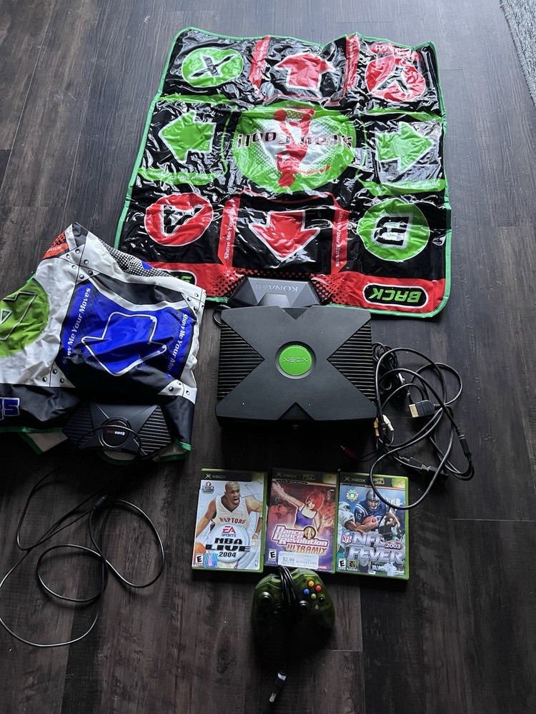 Original Xbox With dancing pads And game