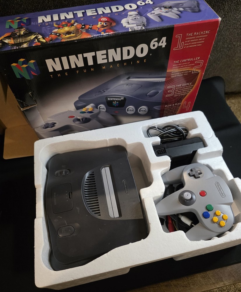 Nintendo 64 Console – Complete in Original Box – Tested, Works – All Authentic