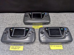 Lot of 3 Sega Game Gear Handheld Consoles for Parts/Repair **READ**