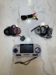 Hyperkin SupaBoy S Handheld SNES Console Gray with Controllers & Composite RCA