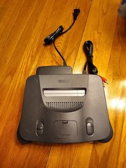 Nintendo 64 System Home Console & Cables Charcoal Gray, Tested Works