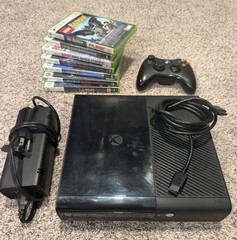 Microsoft Xbox 360 E 20 GB Console Bundle w/ 1 controller & cords and 8 games