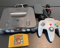 Nintendo 64 N64 Console Gray W/ Donkey Kong 64 and Expansion Pack Tested Working