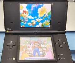 Nintendo DSi Handheld Game Console – Black With Mario Party No Charger