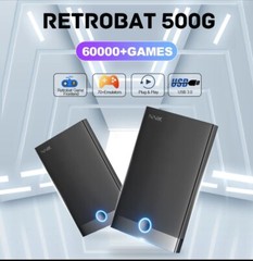 Retro Game Console 500gb HDD – External Gaming Hard Drive w/ 60000+ Video Games