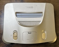 Nintendo 64 Gold Toys R Us Console W/Controller & Games (Tested/Wires Included)