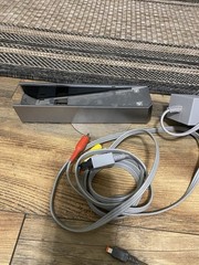 Nintendo Wii Black Console RVL-001 GameCube Compatible Tested Cables Sensor Bar