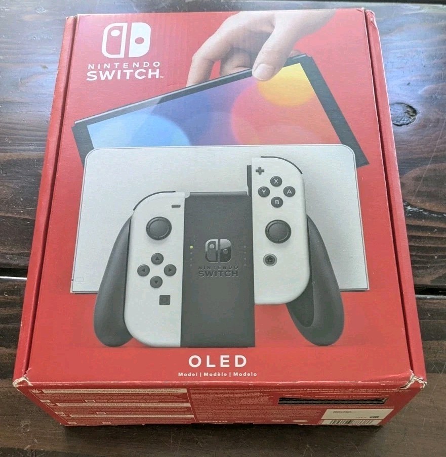 Nintendo Switch OLED Bundle Handheld Console 64GB Plus 2 Mario Games & Dock