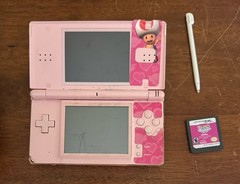 Nintendo DS Lite Pink! Turns On W/ Charger, Case, Game- Read Description.