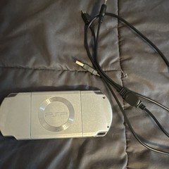Sony PSP Silver Handheld Console Wi-Fi Capability with Charger and Battery